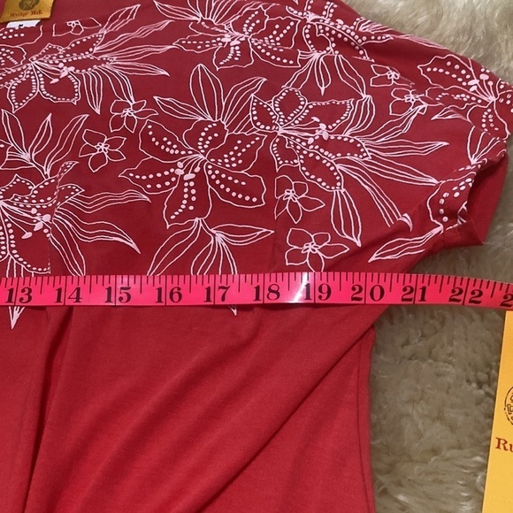 Ruby Rd hot tropics twist knit hem top size M - Picture 7 of 8